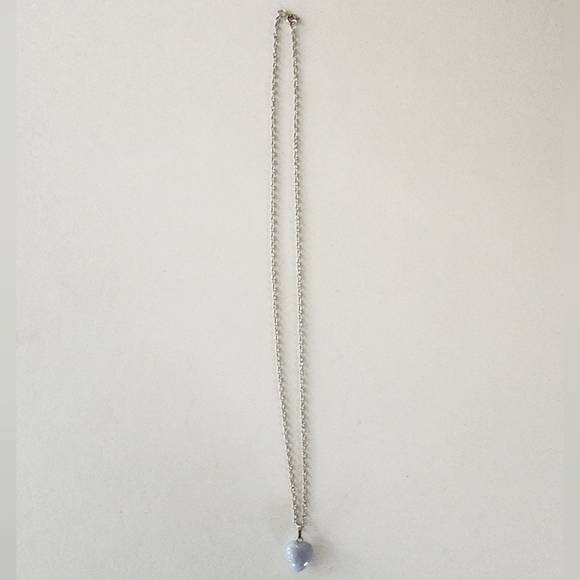 💙 Aquamarine Heart Necklace - Picture 4 of 4